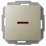 ELEKTRO-PLAST 1423-57 "Sentia" egypólusú, jelzőfényes kapcsoló, süllyesztett, szatén, IP20, 250V, 10A, keret nélkül