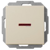 ELEKTRO-PLAST 1425-11 "Sentia" jelzőfényes váltókapcsoló, süllyesztett, krém, IP20, 250V, 10A, keret nélkül