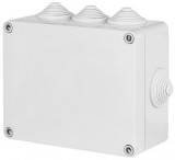 ELEKTRO-PLAST 2703-02 kötődoboz 8 kúpos kábelbevezetővel, csavaros fedéllel, 130x95x58mm, szürke, IP55