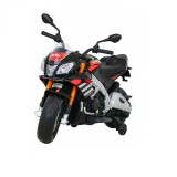 Elektromos Kismotor APRILA Tuono V4-Slusszkulcs-Puha-EVA Kerék-Levehető Oldalkerekek-Lengéscsillapító-12V-Fekete