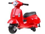 Elektromos Kismotor Vespa Piaggio 6V-Világító Lámpával-Dudával-Segédkerékkel-Ülésmagasság 30 cm-Piros