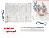 Elektromos padlófűtés, fűtőszőnyeg melegburkolat alá 0,5x20m 1500Watt HOME FHW100