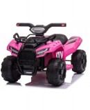 Elektromos Quad Tornádó 6V-Világító első lámpa-Duda-Dallamok-FM Rádió-AUX-USB-ülés magasság: 27 cm-Rózsaszín