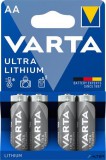 Elem, AA ceruza, 4 db, lítium, VARTA &#039;Ultra Lithium&#039;