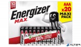 Elem, AAA mikro, 20 db, ENERGIZER "Max"