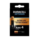 Elem, AAA mikro, 4 db, DURACELL Optimum (DUELAAA4O)