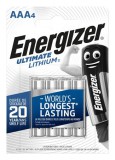 Elem, aaa mikro, 4 db, lítium, energizer "ultimate lithium" 639171