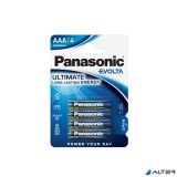 Elem, AAA mikro, 4 db, PANASONIC "Evolta"