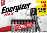 Elem, AAA mikro, 8 db, ENERGIZER "Max"