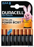 Elem, AAA mikro, 8 db, műanyagmentes, DURACELL "Optimum"