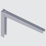 Element System Lehajtható Fali Konzol 38 cm, Alu/Ezüst