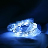 Elemes mikró ledes Nano fényfüzér, 50 db hideg fehér Leddel. Csak világít, időzítős! Elem nem tartozék, 3× AA 1,5 V. Life Light Led 2 év garancia!