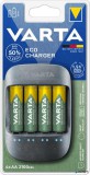 Elemtöltő, AA ceruza/AAA mikro, 4x2100 mAh, VARTA"ECO"