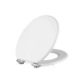 Elite Home® MDF WC ülőke lecsapódásgátló funkciós, lassan záródó fedéllel, fém zsanérokkal, fehér színben