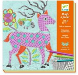 Elképesztő állatok - Képalkotás minta satírozással - Patterns to rub - Mithila - Djeco