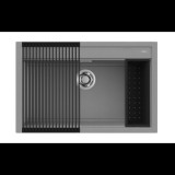 Elleci Best 130 Workstation Gránit mosogató medence G48 cemento szett