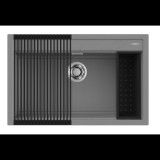 Elleci Best 130 Workstation Gránit mosogató medence M73 titanium szett