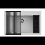 Elleci Best 130 Workstation Gránit mosogató medence M79 aluminium szett