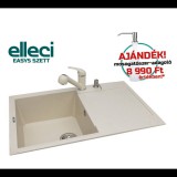 Elleci Easy 300 G62 Bianco Antico gránit mosogatótálca ajándék csappal és mosogatószer adagolóval
