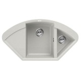 Elleci Easy CORNER gránit mosogató medence Bianco
