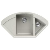 Elleci Easy CORNER gránit mosogató medence Bianco Titano