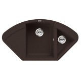 Elleci Easy CORNER gránit mosogató medence Espresso