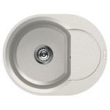 Elleci Easy ROUND 600 gránit mosogató medence Bianco Titano