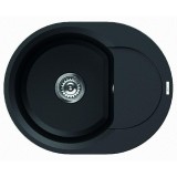 Elleci Easy ROUND 600 gránit mosogató medence Full Black