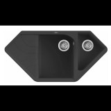 Elleci Ego CORNER Gránit Sarok Mosogató G40 nero