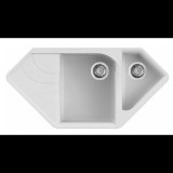 Elleci Ego CORNER Gránit Sarok Mosogató G68 bianco