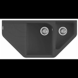 Elleci Ego ESA Gránit Mosogató M70 nero metal