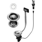 ELLECI - FLOW PRO (PUSH-CONTROL OPEN UP) automata dugókiemelő egymedencés mosogatókhoz - inox