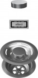 ELLECI KITASPT-F-1VSELL-IN - FLOW-PRO OPEN TWIST (tekerős) automata dugókiemelő egymedencés mosogatókhoz - inox
