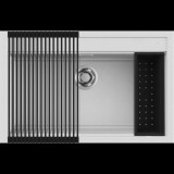 ELLECI - Mosogatótálca Best 130 Workstation Szett G68 Bianco - Kifutó termék!