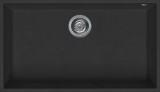 Elleci QUADRA 130 granitek undermount mosogatótálca G40 nero színben