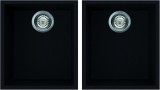 Elleci QUADRA 200 granitek undermount mosogatótálca G40 nero színben