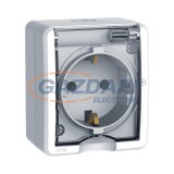 ELMARK 191012 DUGALJ ÁTLÁTSZÓ CSAPFEDÉLLEL, FALON KÍVÜLI IP44 FEHÉR