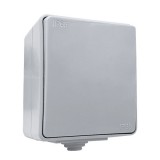 ELMARK 191111 EGYPÓLUSÚ KAPCSOLÓ KAPCSOLÓ, FALON KÍVÜLI IP65 SZÜRKE