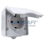 ELMARK 191112 CSAPFEDELES DUGALJ, FALON KÍVÜLI IP65 SZÜRKE