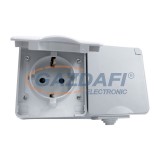 ELMARK 191171 KETTES DUGALJ, FALON KÍVÜLI IP65 SZÜRKE