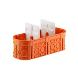 ELMARK 33167008 TRIPLE CONSOLE BOX FOR CONCRETE WITH SEPARATORS, HALOGEN FREE