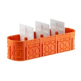 ELMARK 33170008 QUADRUPLE CONSOLE BOX FOR CONCRETE WITH SEPARATORS, HALOGEN FREE