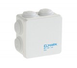 ELMARK 8072 WALL-MOUNTED WATERPROOF CONNECTION BOX, 85x85x50mm, IP44