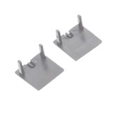 ELMARK 99ACC28ECCRSI EL-28ECCR END CAP FOR PROFILE EL-28CR, SILVER, SET