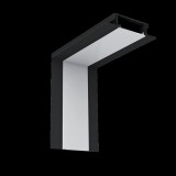 ELMARK BELSŐ SAROKELEM S48 LED PROFILHOZ FEKETE SÜLLYESZTETT