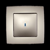 ELMARK CITY EGY GOMBOS EGY IRÁNYÚ KAPCSOLÓ JELZŐ FÉNNYEL PEZSGŐ METÁL