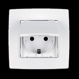 ELMARK CITY NÉMET TÍPUSÚ DUGALJ VÍZÁLLÓ FEDÉLLEL METAL FEHÉR