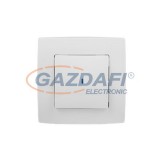 ELMARK "City" süllyesztett egypólusú kapcsoló jelzfénnyel, metál fehér