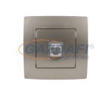 ELMARK "City" süllyesztett informatikai csatlakozóaljzat RJ45 Cat5E, metál pezsg