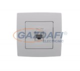 ELMARK "City" süllyesztett informatikai csatlakozóaljzat RJ45 Cat6E, metál fehér